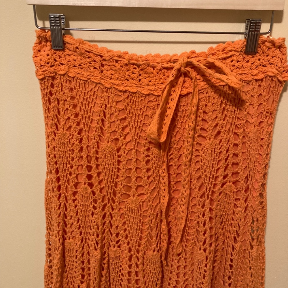 Free People Orange Maxi Skirt - Picture 5 of 11